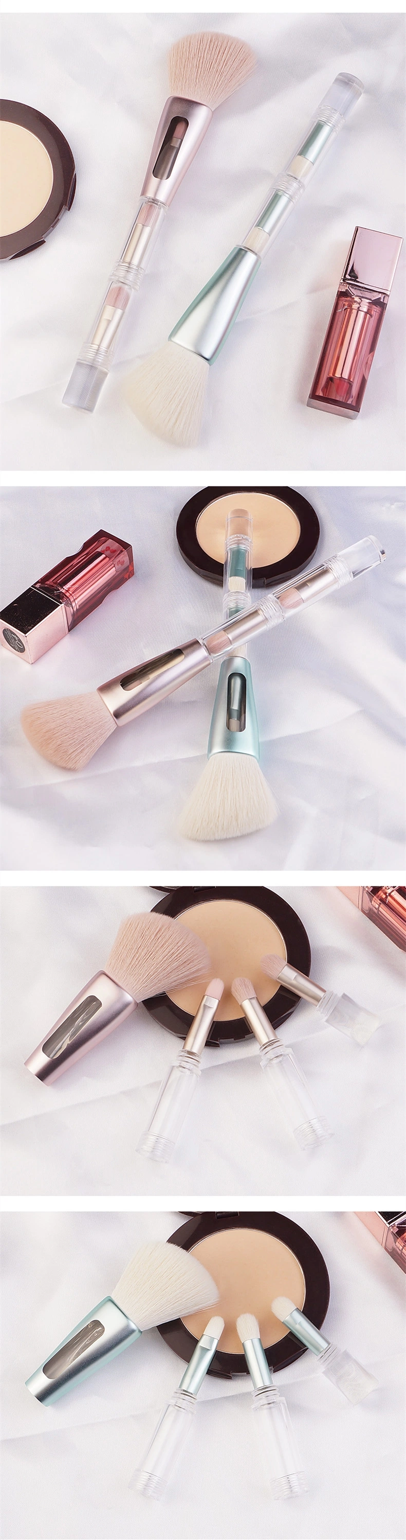 New Style 4 in 1 Multifunction Cosmetic Brush Portable Travel Makeup Brush Set