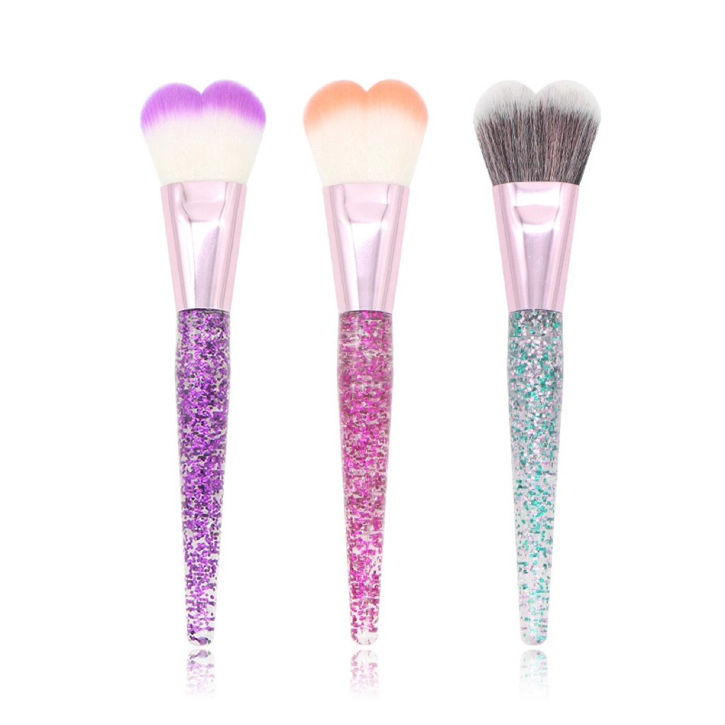 Glitter Handle Powder Brush Plastic Handle Makeup Brush